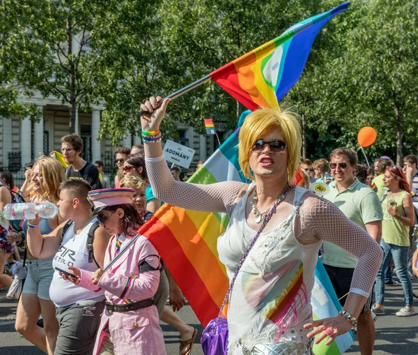 Lgbt Parade Boedapest Hongarije — Stockfoto