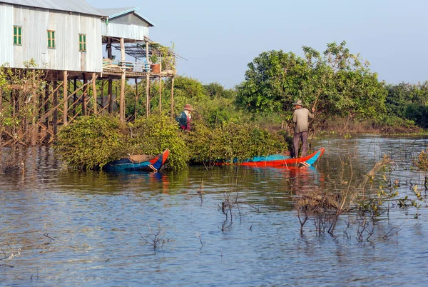 Barcos Pesca Río —  Fotos de Stock