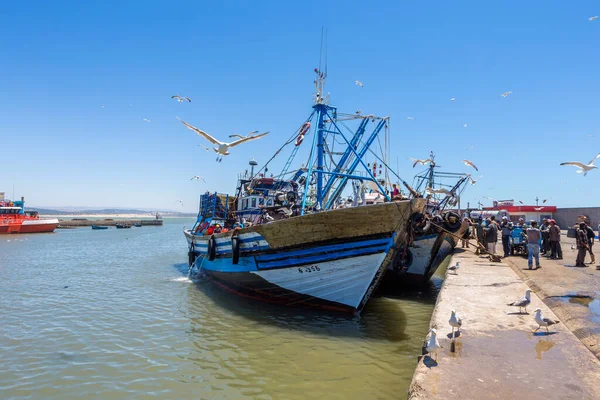 Bateaux Pêche Dans Port Essaouira Maroc — Photo