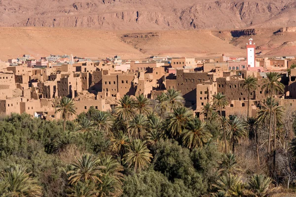 Miasto Tradycyjną Architekturą Pustyni Marocco — Zdjęcie stockowe