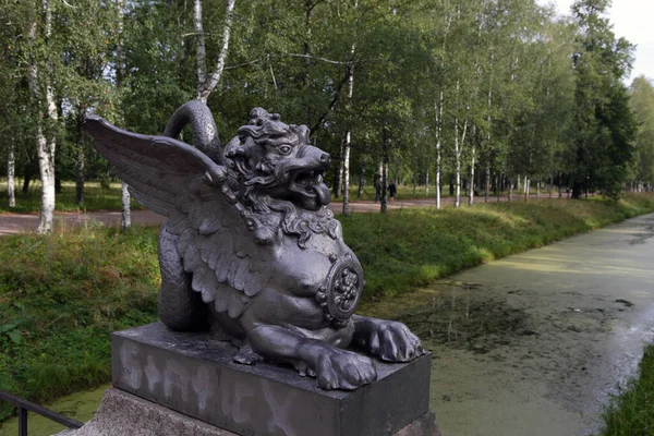 Sculpture Dragon Dans Parc — Photo