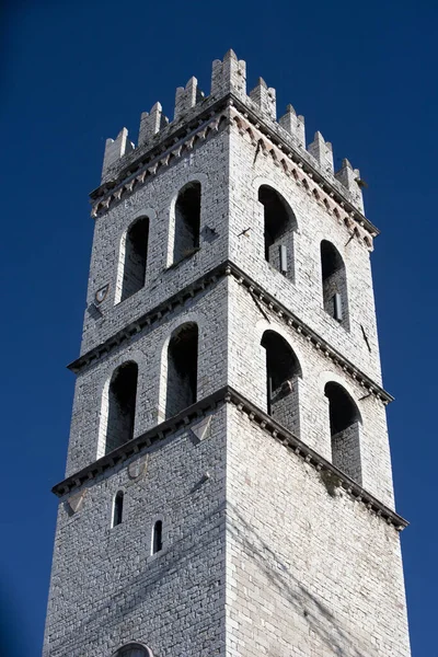 Вежа Кафедрального Собору Знак Місті Феррара Італя — стокове фото