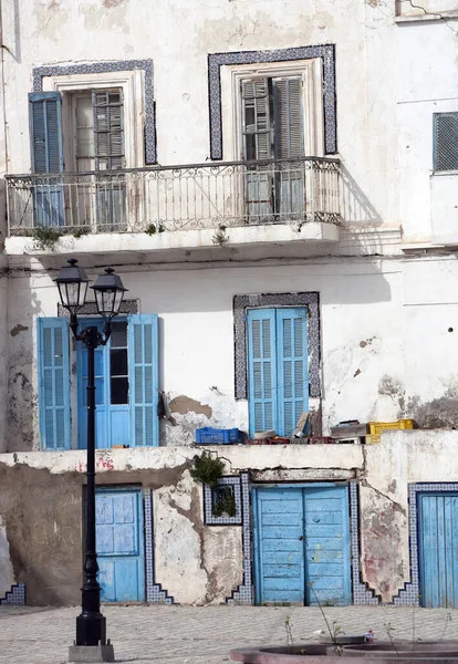 Staré Okno Typickými Architektonickými Detaily Středozemního Moře — Stock fotografie