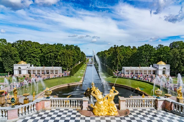 Petersburg Russie Août 2018 Parc Palais Peterhof Patrimoine Mondial Unesco — Photo