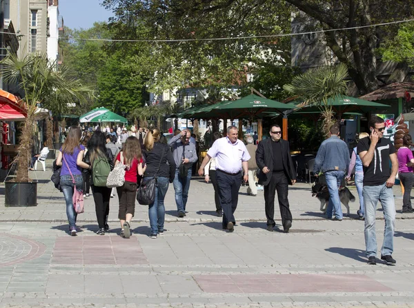 Multitud Gente Ciudad — Foto de Stock