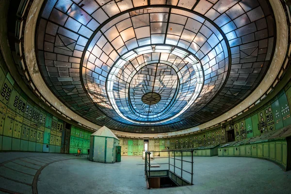 Budapest Hungary December 2016 Sala Controle Uma Usina Abandonada Inaugurada — Fotografia de Stock