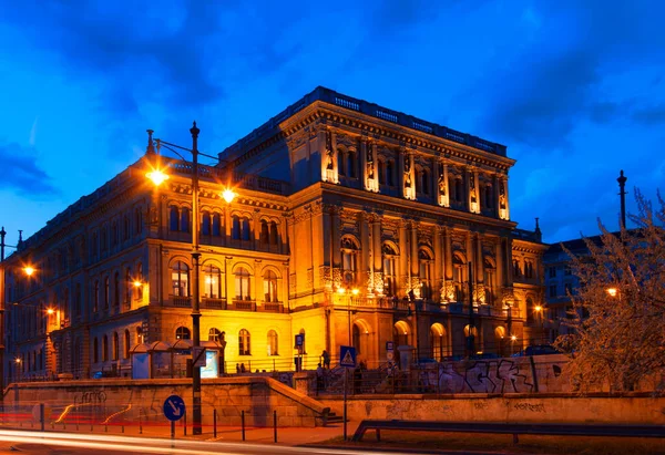 Vista Notturna Del Museo Nazionale Della Città Berlino Germania — Foto Stock