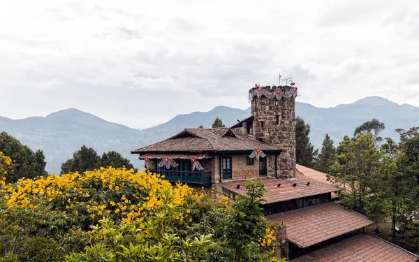 Bogota Colombia Październik 2015 Widok Wzgórza Montserrate Bogota Jest Najszybciej — Zdjęcie stockowe