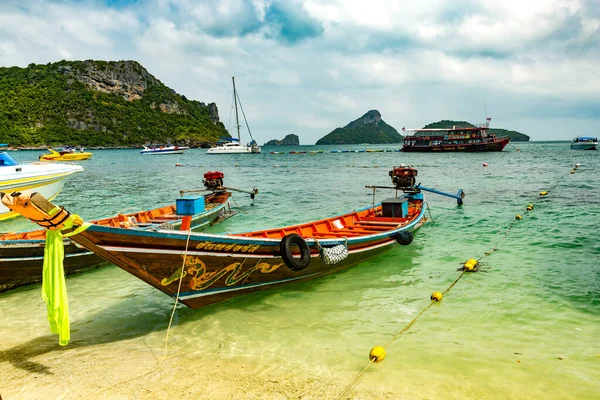 Long Tail Boat Beach Thailand — Stock Photo, Image