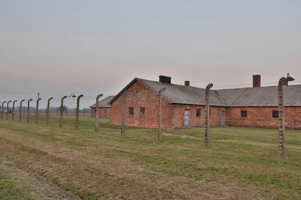 Oswiecim Polónia Outubro 2012 Fenda Elétrica Auschwitz Antigo Campo Extermínio — Fotografia de Stock