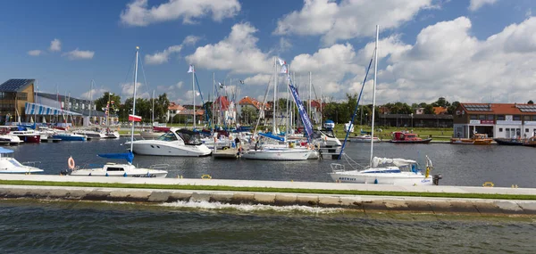 Bateaux Dans Port Stockholm Suède — Photo