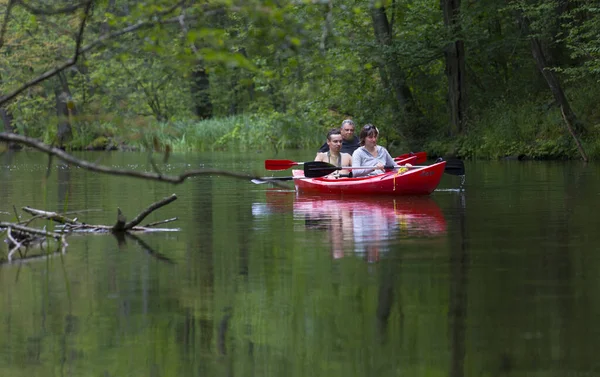 Masuria Poland July Unidentified People Take Kayak Trip Krutynia River — Stock Photo, Image