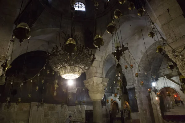 Interior Antigua Iglesia Jerusalem Israel — Foto de Stock