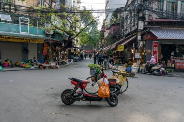 Vietnam şehrinin caddesi.
