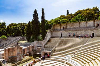 Pompeii, İtalya - 13 Mayıs 2012: Pompeii, İtalya 'da antik kalıntılar.