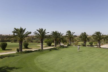 Kenya 'nın güneyindeki golf sahasında.