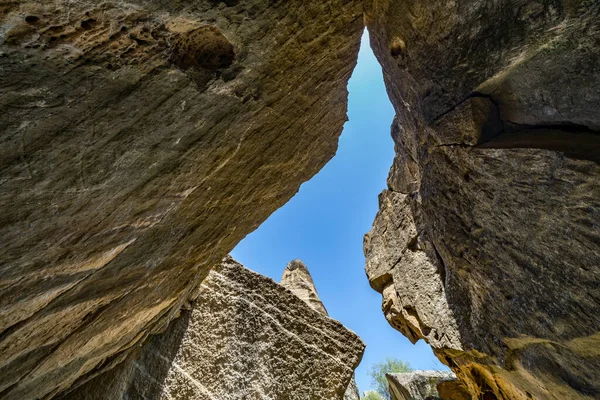 Rock Formations Gobustan National Park Azerbaijan — Stock Photo, Image