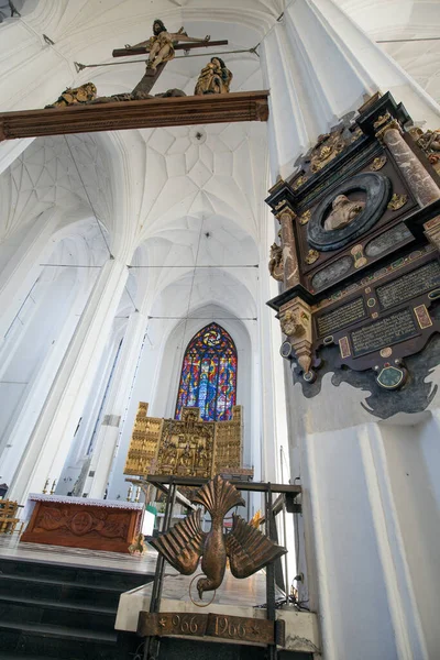 Gdansk Poland September 2015 Interior Basilica Assumption Blessed Virgin Mary — Stock Photo, Image