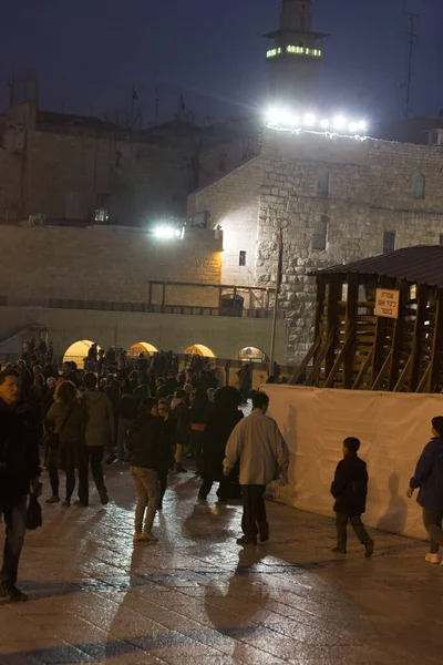 Vista Nocturna Ciudad Jerusalem Israel — Foto de Stock