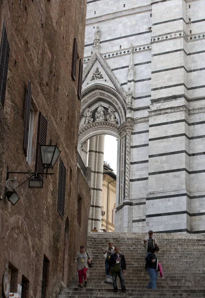 Utsikt Över Den Gamla Staden Siena Italien — Stockfoto