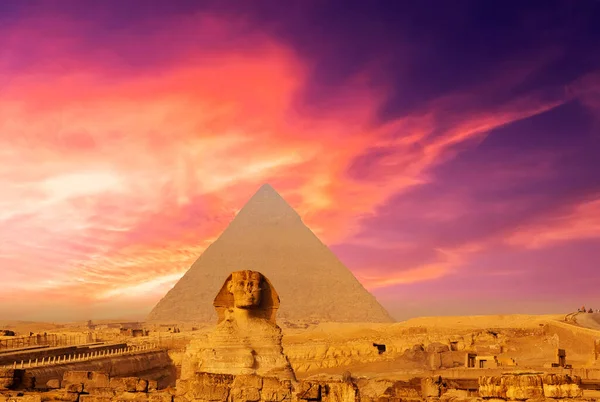 Древние Пирамиды Гиза Египет — стоковое фото