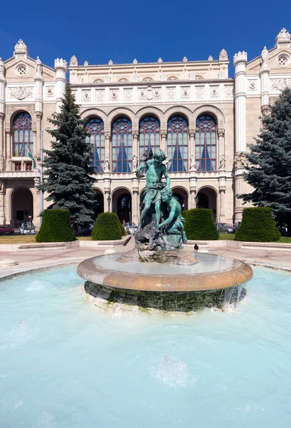 2017 Budapest Hungary June 2017 Fountain Front Vigado Concert Hall — 스톡 사진