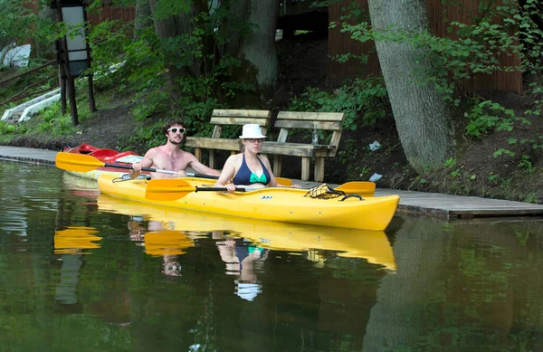 Masuria Poland July Unidentified People Take Boat Trip Krutynia River — Stock Photo, Image