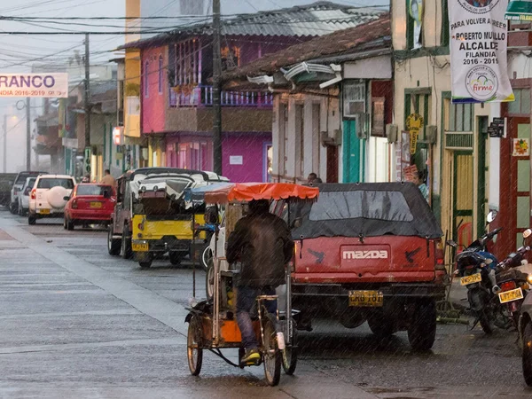 2015 Filandia Colombia October 2015 Unidentified People Street 안데스의 로런스 — 스톡 사진