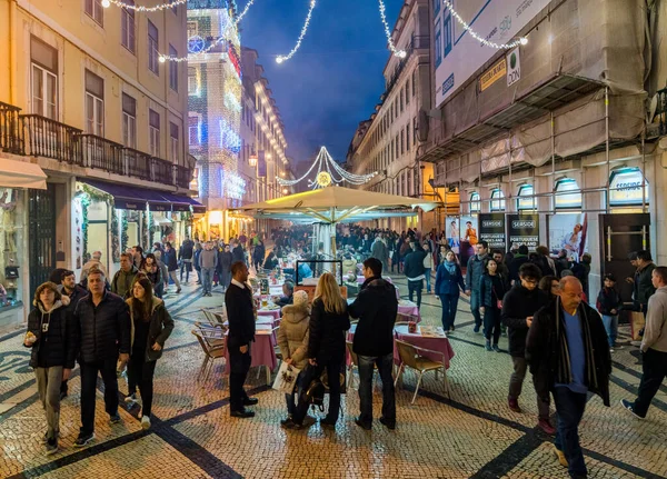 Calle Ciudad Europea Navidad — Foto de Stock