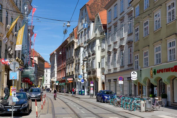 Gatuvy Över Stockholms Gamla Stad — Stockfoto