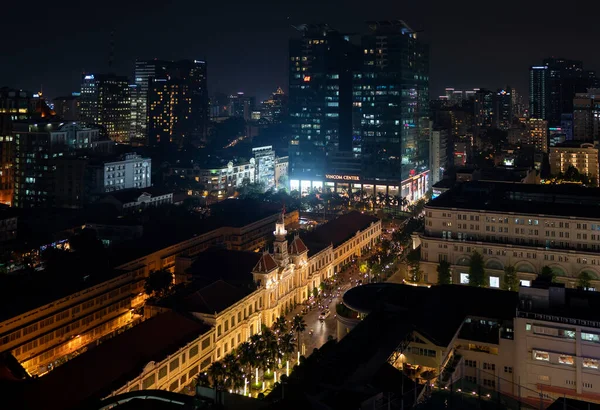 Vista Sulla Città Londra Nella Notte — Foto Stock