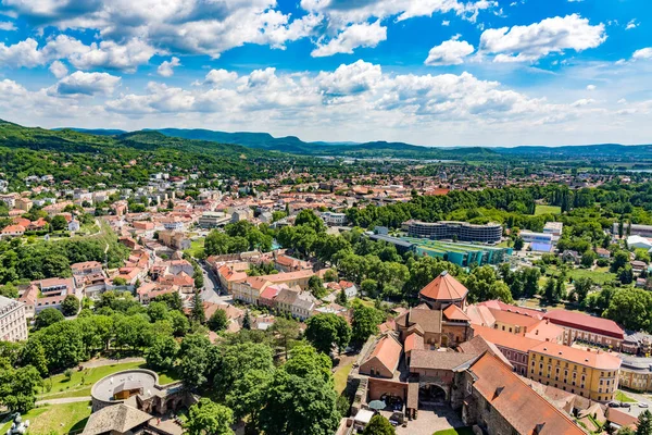 Letecký Pohled Město Esztergom Maďarsku — Stock fotografie