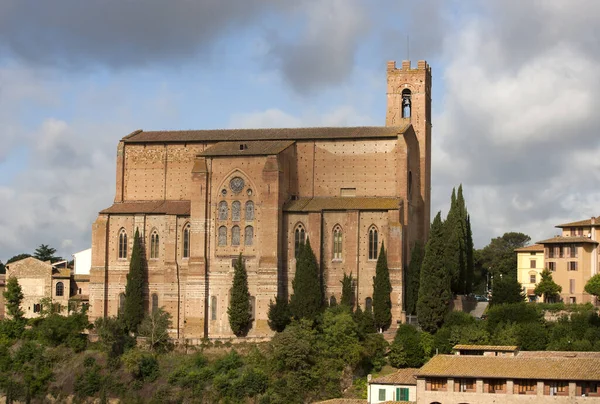 Utsikt Över Den Historiska Stadskärnan Siena Italien — Stockfoto