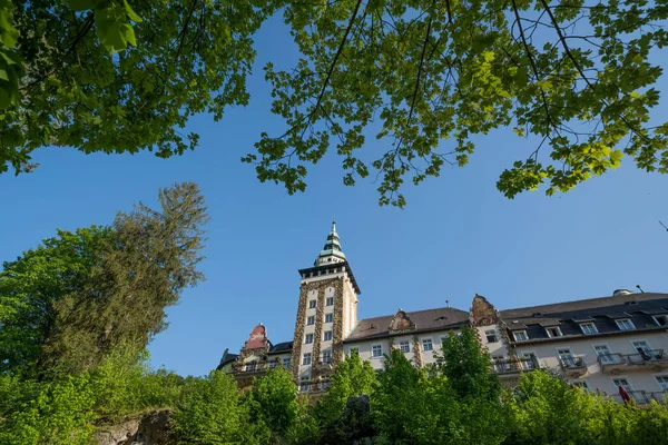 Vista Para Torre Castelo Praga — Fotografia de Stock