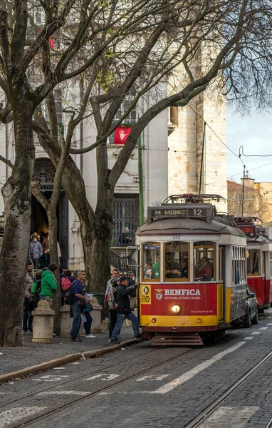 Viejo Tranvía Ciudad Lisbon Portugal — Foto de Stock