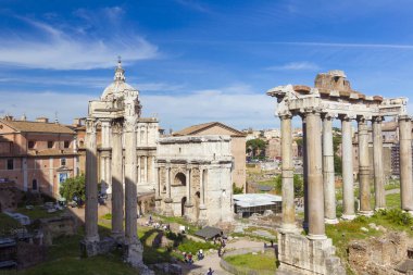 İtalya 'daki Roma forumunun görünümü