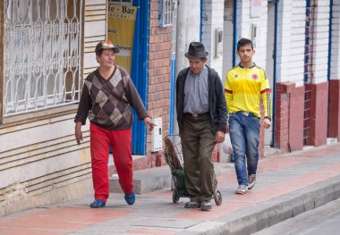 SALENTO, KOLOMBIA - 25 Ekim 2015: Salento, Kolombiya 'nın Zona Cafetera bölgesinde, Quindaiao departmanında küçük sakin bir kasaba. 