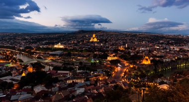 İspanya 'daki Granada şehrinin hava manzarası