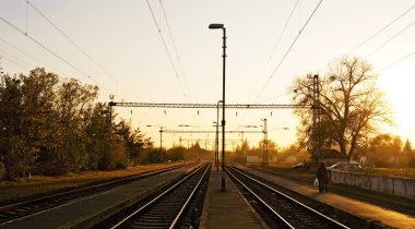 Şehirdeki tren yolu.