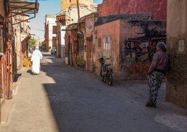 Marakeş, Fas 'ta şehir caddesi.