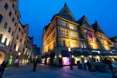 Stockholm şehrinin gece manzarası, İsveç