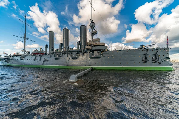 Petersburg Rusko Srpna 2018 Cruiser Aurora Ruský Chráněný Křižník Roku — Stock fotografie