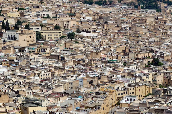 Vue Aérienne Ville Fes Maroc — Photo