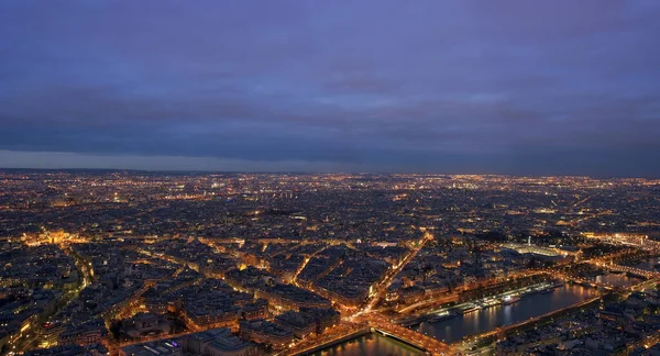 Vista Ciudad Barcelona Por Noche — Foto de Stock