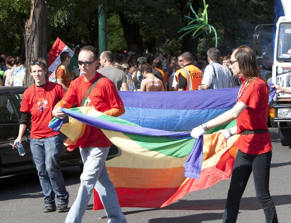 Budapest Hungary Temmuz 2013 Budapeşte Macaristan Lgbt Lezbiyen Gey Biseksüel — Stok fotoğraf