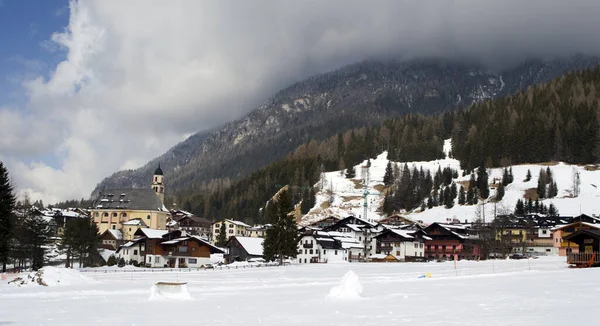 Paisagem Inverno Com Árvores Cobertas Neve — Fotografia de Stock