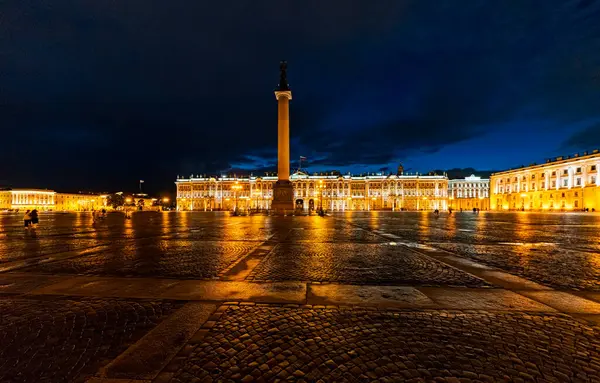 Utsikt Över Peter Och Paul Fästning Natten — Stockfoto