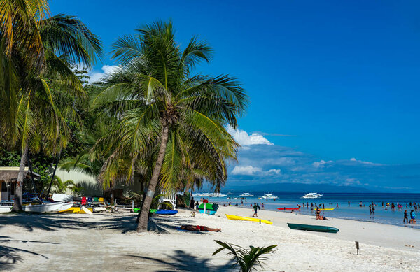 view of the beach and tropical sea