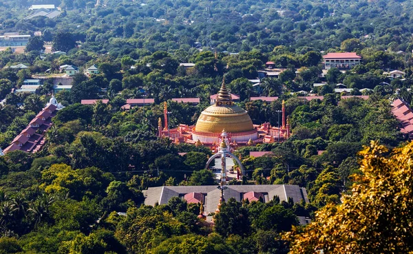 Légi Kilátás Arany Pagoda Kathmandu Nepal — Stock Fotó