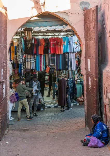 Tradycyjny Rynek Marrakeszu Maroko — Zdjęcie stockowe